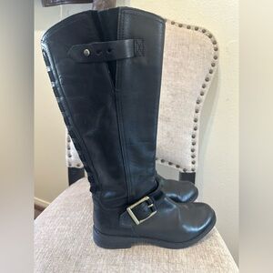 Timberland Savin Hill Tall Riding Boots Women's Black Sz US-6M Side Zip